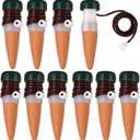 10 Pack Plant Watering Stakes Automatic Devices Plant Self Drip Irrigation Slow Release Indoor Outdoor Terracotta Water Spikes for Potted Plants Flower (Dark Green Base)
