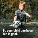 T1TAN Classic 1.0 White-Out Junior - Soccer Gloves Kids - Goalie Gloves for Goalkeeper - Football - Kids & Youth - Size 4
