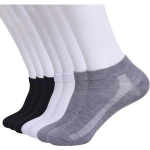 7 Pairs Thin Ankle Socks for Men Women Low Cut Short Sock Pack