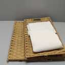 GREENSTELL Laundry Hamper with Lid, 60L Clothes Hamper with 2 Removable Liner Bags & 2 Mesh Laundry Bags, Handwoven Synthetic Rattan Laundry Basket for Clothes, Toys in Bathroom, Bedroom Natural (60L (13.4 x 13.4 x 21.7 inches))