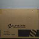 SUPERJARE 0.56'' Thick 6 Pcs 24 Sq Ft Rubber Top Exercise Equipment Mats, High Density EVA Foam Mats with Rubber Top, Interlocking Gym Flooring for Home Gym, Protective Workout Mat, Black/Grey