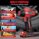Tire Inflator Compatible with MILWAUKEE 18V Max Battery, 160 PSI Cordless Air Compressor With LCD Digital Pressure Gauge for Car, Bike, Sport Ball (No Battery)