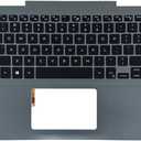 Replacement Laptop Upper Case Palmrest Backlit Keyboard Assembly Part for Dell Inspiron 14 5481 5482 5485 5491 09VMHF 9VMHF Gray