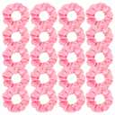 YISSION 20 Pcs Pink Satin Hair Scrunchies for Women Girls Silk Hair Ties Fashion Hair Bands Ponytail Holders Pink Hair Accessories for Women Girls