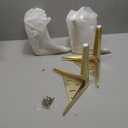 6 Inch Brushed Gold Furniture Legs, Metal Set of 4 for Sofa, Cabinet, Ottoman, Table, Night Stand and Dresser - DIY Replacement