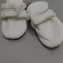 Sawimlgy Newborn Infant Baby Girl Boy Cotton Booties Stay On Sock Slippers Soft Bedroom Shoes Non-Skid Ankle Boots With Grippers Toddler Crib Warm Shoe First Walker Birthday Shower (01/Cream White)