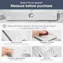 Quick Drying Stone Faucet Mat for Kitchen Sink - Diatomite Sink Mat Absorbing Stone Tray for Bathroom Counter, Sink Faucet Splash Guard Water Protector Matt for Kitchen Counter(White, 14" x 3.9")