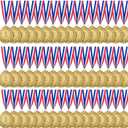2 x Abaokai 48 Pieces Gold Award Medals - Winner Medals Gold Prizes for Sports, Competitions, Party, Spelling Bees, Olympic Style, 2 Inches