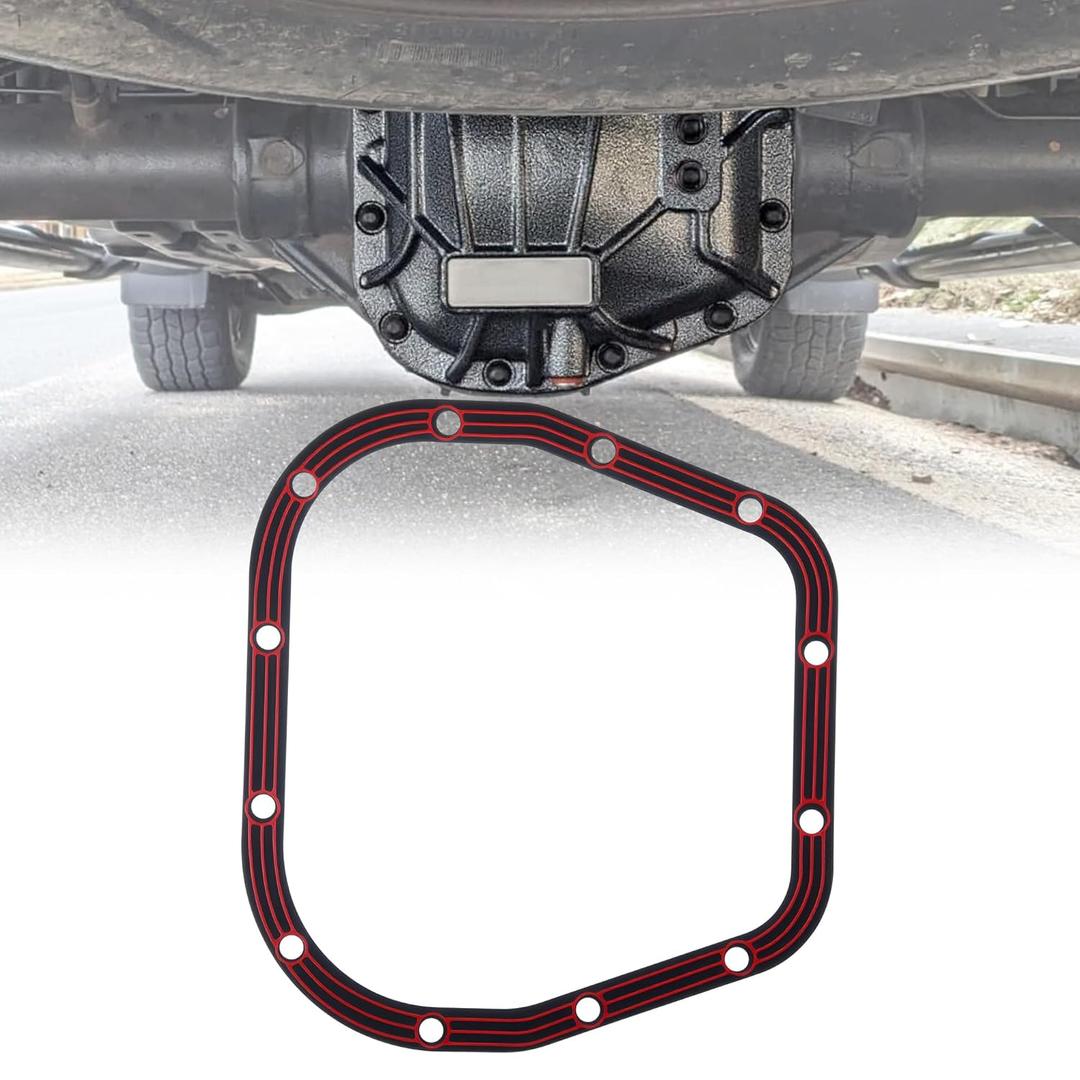 9.75" Differential Cover Gasket Compatible with Ford 9.75" Axle & LLR-F975, Steel Core with Rubber Coated Rear Differential Gasket, Leak Proof, Reusable, Easy Install