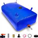 GHOSOONE 400 L/100 Gal Water Bladder Tank, Foldable Portable Water Storage Container, Emergency Water Bag for RV, Truck Bed, Fire Prevention, Drought Resistance, Blue