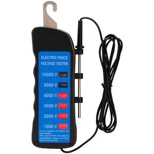 Electric Fence Voltage Tester, 10KV Fence Tester 6 Neon Indicator Lights/Fence Tester for Farms Fault Finder Portable Testing Tool
