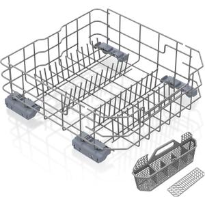 UPGRADED WD28X26099 WD28X34744 Dishwasher Lower Rack Compatible with GE Dishwasher Rack Replacement Parts WD28X24396 WD28X22659 WD28X28918 GDF510PSM0SS GDF510PSD1SS GE Dishwasher Rack Parts with Wheel