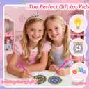 3 x CharySim 2 PC Diamond Art Compact Mirror Kits for Teen Girl Adults Women with Painting and Crafts Kits for Girls 8 12 Kids Old Ages 7 9 10 11 13 14 Year Birthday Gift(Mandala Pink)