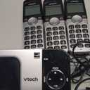 VTech 3-Handset Cordless Phone with Answering Machine, with Large Display and Big Buttons Caller ID, Full-Duplex Speakerphone, Last 10 Number Redial, Easy to use VG232-3