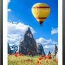 Mxtallup 14x24 Picture Frames Solid wood, Display Pictures 12x22 Inch With Mat or 14x24 Inch Without Mat, Poster Frames 12x22 in Photo Frames Wood Black (T22B1424W1222)