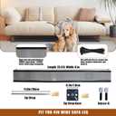 Under Couch Blocker for Pets and Toys, 6in x 32.8ft Upgraded Under Bed Blocker with 15 Mounting Bases and 6 Hook and Loop, Toy Blocker for Couch, Stop Cats Dogs Going Under Sofa (Black)