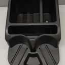 Armor All Car Console Organizer, Car Seat Organizer with 2 Adjustable Cup Holders, 3 Large Storage Compartments, Seatbelt for Secure Hold, Vehicle Middle Seat Organizer for Cars, Trucks, Minivans