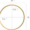 12 Inch Aluminum Framed Modern Gold Round Wall Mirror, Small Metal Framed Mirror for Bathroom, Living Room, Entryway, Hallway Decoration (Gold, 12x12)