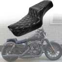MOJILIN MotorcycleSeats fit Sportster Seat for Harley XL883N Sportster 883 1200 X48 Iron883 2004-2006&2010-2022 Forty Eight Seventy Front Rear Driver Passenger Seat TwoUp seat for2.0-3.3GAL Fuel Tanks