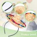 Pasimy 12 Pcs Cinco De Mayo Fiesta Sombrero Headband Hat Fake Mustache Mexican Party Favors Costume Luau Event Photo Props