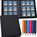 Top Loader Binder 9 Pocket,Holds 324 Top Loaders,Toploaders Binder 9 Pocket for 3" x 4"Rigid Cards,Double Sided Card Binder Abulm in 3"x4"Toploaders for Trading Cards (Black)