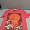 Orange Cat Monster Catzilla Wave Japanese Art Women Men Kids T-Shirt Medium