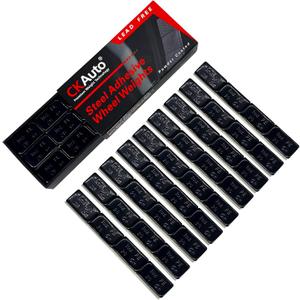 CKAuto 1oz, Black, Adhesive Stick on Wheel Weights,EasyPeel Tape, 36 oz/Box, US Quality(36pcs)