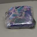 Blue Mahjong Mat with Rules, Anti-Slip Noise-Reducing Mahjong Mat for Table with 4 Rules, 4 Mahjong line Finder, 4 Tile Mixer, 4 Dice & Carrying Bag for Poker, Board Games, Tile Games