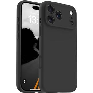OTOFLY Magnetic for iPhone 17 Pro Max Case,Compatible with Magsafe,Classic Liquid Silicone Mobile Phone Case,Integrated Camera Control Button,Anti-Scratch Microfiber Lining, Black