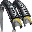 Fincci Pair 700x35c Tire 37-622 Foldable 60 TPI City Commuter Tires with Nylon Protection for Cycle Road Mountain MTB Hybrid Touring Electric Bike Bicycle - Pack of 2X 700 x 35c Tires Nave