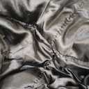 Whale Flotilla 3-Piece Reversible Silky Soft King Size Comforter Bedding Set, Luxurious Satin Comforters Oversized with 2 Satin Pillowcases, Lightweight Duvet for All Seasons, Black