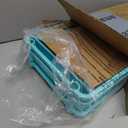 SUNALLY 3-Tier Rolling Cart with Drawer & Lockable Wheels, Bathroom Storage Organizer Multifunctional Rolling Storage Cart for Bathroom, Kitchen, Office, Craft, Makeup, Baby Essentials, Blue