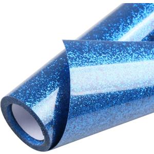 TORC Royal Blue Glitter HTV Heat Transfer Vinyl Roll 12 inch x 5 ft Iron on Vinyl for T Shirts Crafts