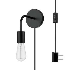 Globe Electric
Holden 1.77 in. 1-Light Matte Black Wall Sconce Light with Plug-In or Hardwire Option for Bedroom
