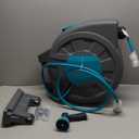 ENEACRO Retractable Garden Hose Reel with Wall Mount 1/2"120ft with 10 Pattern Hose Nozzle, Brass Connector, Auto Rewind/Any Length Lock/ 180 Swivel Bracket, Ideal for Garden Watering