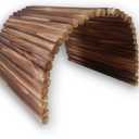 kathson Wooden Rabbit Hideout with Tunnel,Extra Large Bunny Bridge Guinea Pig Wood Ladder Flexible Hamster Ramp Small Animal Climbing Toys for Ferret Hedgehog Chinchillas and Other Rodents (XXL (40 x 27.5 inches))