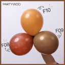 PartyWoo Brown Balloons 140 pcs Different Sizes of 18 12 10 5 Inch Neutral Brown Balloons Arch Kit Garland for Baby Shower Birthday Graduation Woodland Safari Theme Jungle Party Decorations Brown-F09