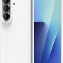 oakxco for Samsung Galaxy Z Fold 7 Phone Case Liquid Silicone, Cute Thin Slim Grip Soft Rubber Gel for Women Men, Smooth Matte TPU Plain Solid Color Girly Case with Camera Cover Protection, White