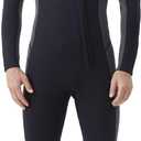 Hevto Wetsuits Men 3/2mm Neoprene Front Zip Shorty Full Wet Suit in Cold Water for Swimming Surfing Diving Keep Warm