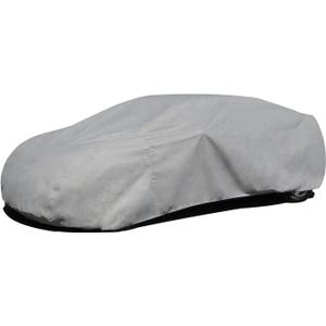 Budge Rain Barrier Car Cover, Outdoor, Water-Resistant, Breathable, Car Cover fits Cars up to 200", Gray (Size 3: Fits up to 16' 8")