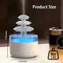 Bedroom Cloud Rain Humidifier, Essential Oil Diffuser with 7-Color LED Mood Light, Bedroom Sleep Aid with White Noise Rain Sound, Auto Shutdown Protection, Suitable for Home/Office/Daycare (White)