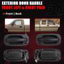 Exterior Door Handles, w/Lock Cylinders & Keys Compatible With Chevy GMC Cadillac Vehicle 1999-2007 Silverado Suburban Tahoe Avalanche, Sierra Yukon, Escalade Replaces# 15034985, 15034986 (2Pair)