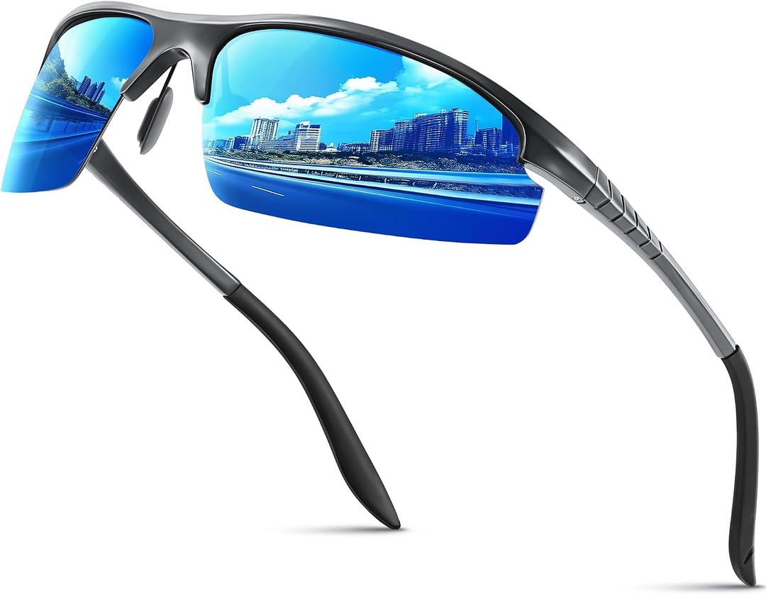 Polarized Sport Sunglasses for Men and Women, Lightweight Sun Glasses with UV Protection for Cycling Running Z1