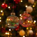 MOONET 25Pcs 2.64in Christmas Decoration Balls Shatterproof Colored Transparent Ball for Festival Wedding Home Party Decors Xmas Tree Hanging