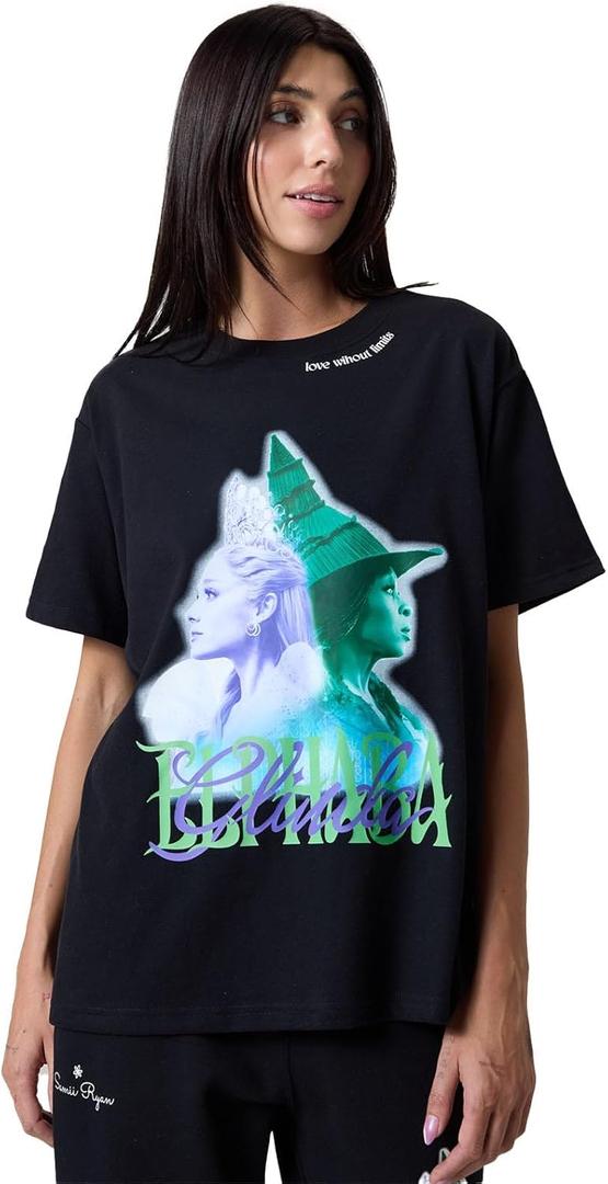 Samii Ryan Women's Love Without Limits Oversized Tee (Large, Black)