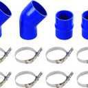 Heavy Duty Silicone Intercooler Boot Kit Compatible with Dodge 1994-2002 Ram Pickup 5.9L Diesel (Blue)