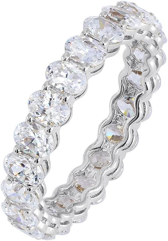Amazon Essentials 14K Gold Plated Cubic Zirconia Stackable Statement Ring, Size: 10