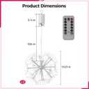 2 Pcs Solar Garden Lights Solar Firework Lights, LED Dandelion Hanging Light with 8 Flashing Modes, IP44 Waterproof, Firework Light Wedding Walkway Christmas Decor(Colorful), Garden Decorations