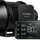 VIVOSUN AeroZesh S4 Inline Duct Fan, Quiet 4" 208 CFM Ventilation Exhaust Fan w/EC Motor and GrowHub E42A Temperature Humidity WiFi-Controller - for Heating Cooling Booster, Grow Tents, Hydroponics