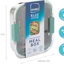 Smash Microwave Safe Stainless Steel Lunch/Sandwich/Meal Box, Sage